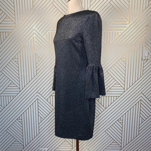 Ted Baker Hanneh Fluted Metallic Knit Mini Dress - Picture 5 of 8